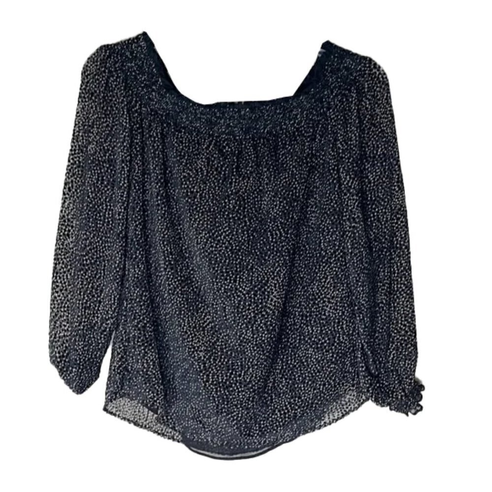 WHITE HOUSE BLACK MARKET Polka Dot Blouse Size XS
